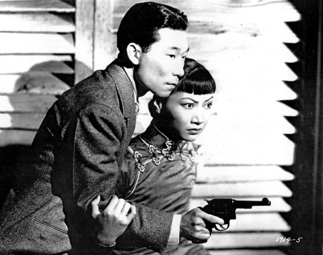 Philip Ahn and Anna May Wong in a publicity still for Daughter of Shanghai